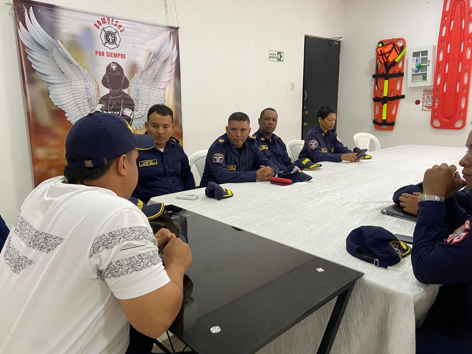 Reunión de la Gobernación del Atlántico con los cuerpos de Bombero de los municipios./ Foto: Gobernación del Atlántico