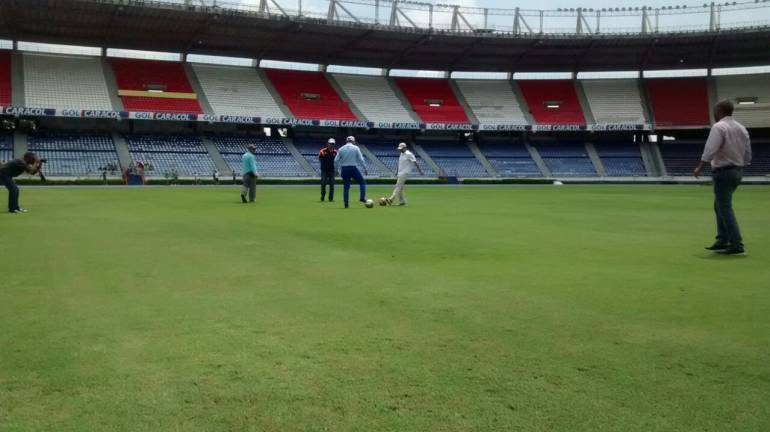 Cancha del estadio Metropolitano  'Roberto Meléndez', de Barranquilla. 