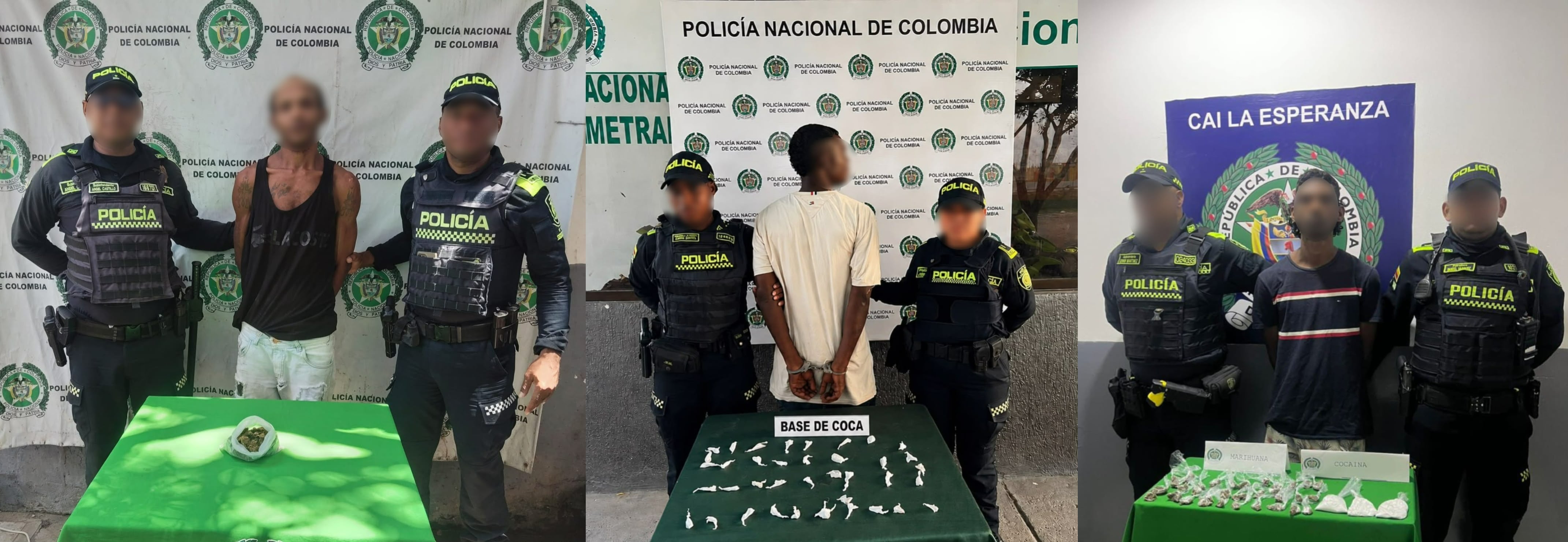 Capturados. // Policía Metropolitana de Cartagena