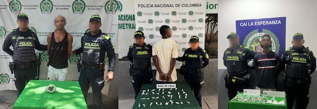 Capturados. // Policía Metropolitana de Cartagena