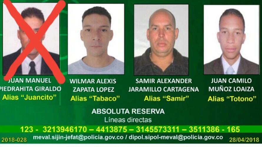 Ofrecen hasta 20 millones de pesos de recompensa por alias Samir. Foto: Secretaría de Seguridad de Medellín