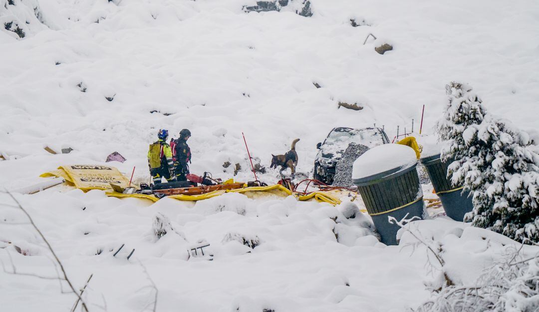 Deslizamiento de nieve en Noruega