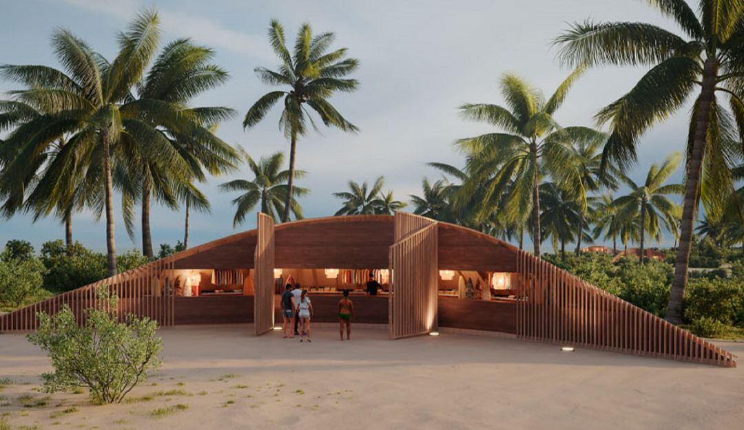 Render del Centro de Deportes Náuticos