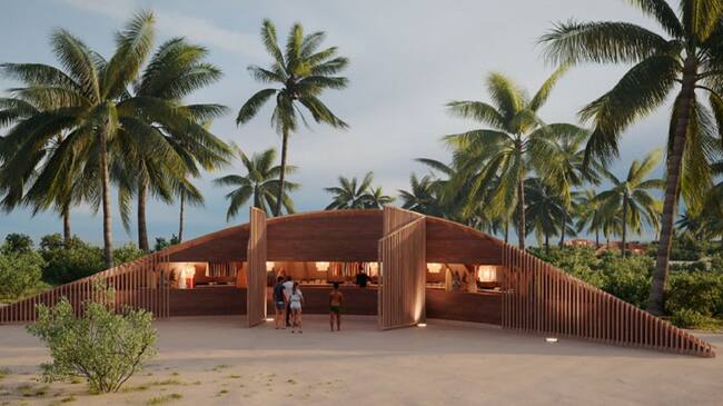 Render del Centro de Deportes Náuticos