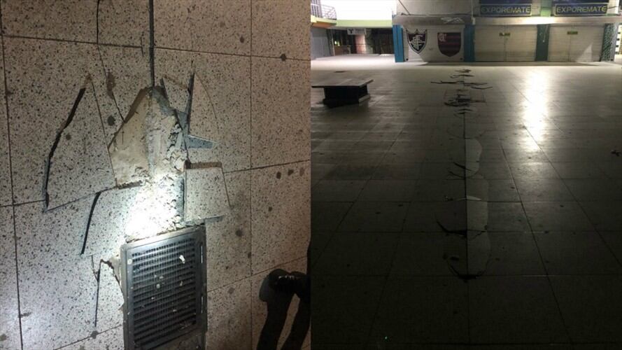 El Cuerpo de Bomberos Voluntarios de Popayán sugirió cerrar la plazoleta y los locales comerciales subterráneos del Centro Comercial Anarkos. Foto: Bomberos
