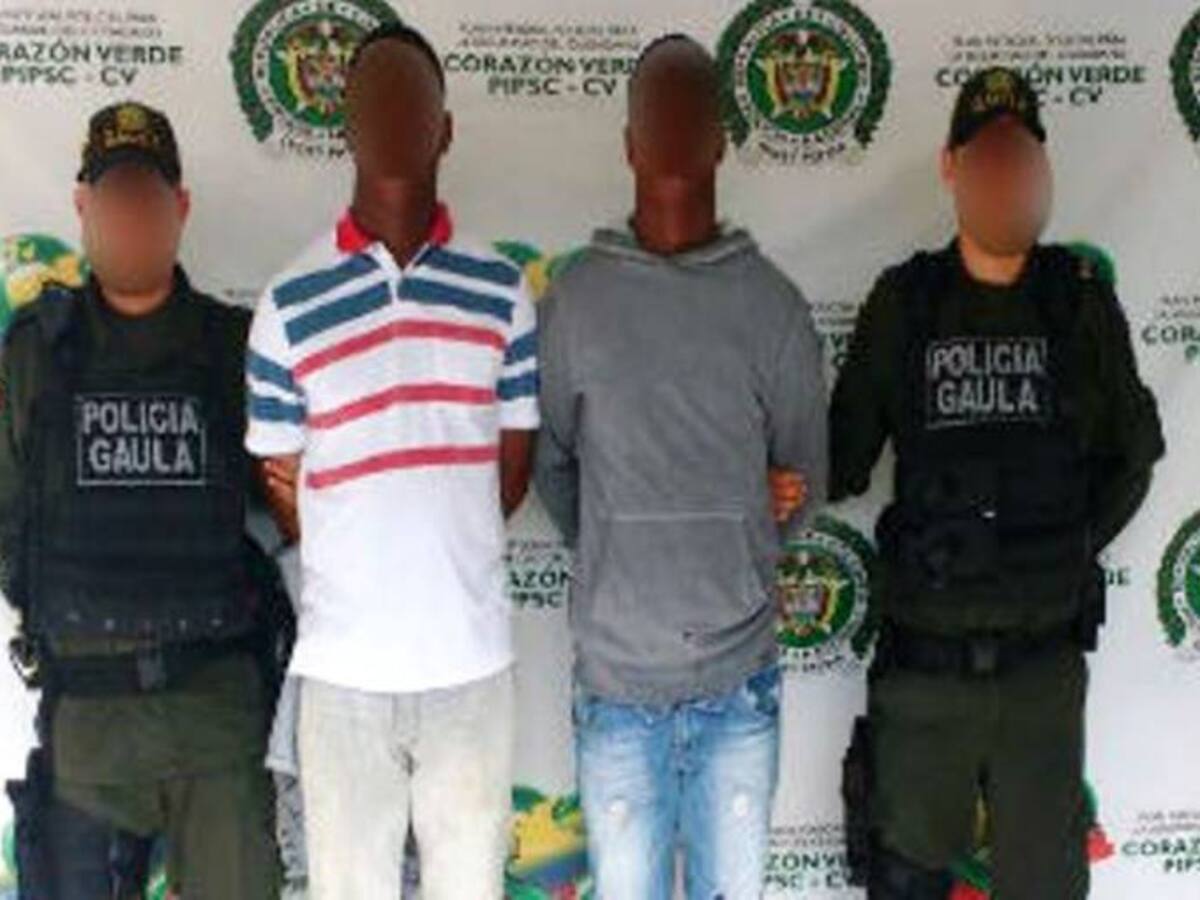 Gaula de la policía de Cartagena capturó a dos hombres por extorsión