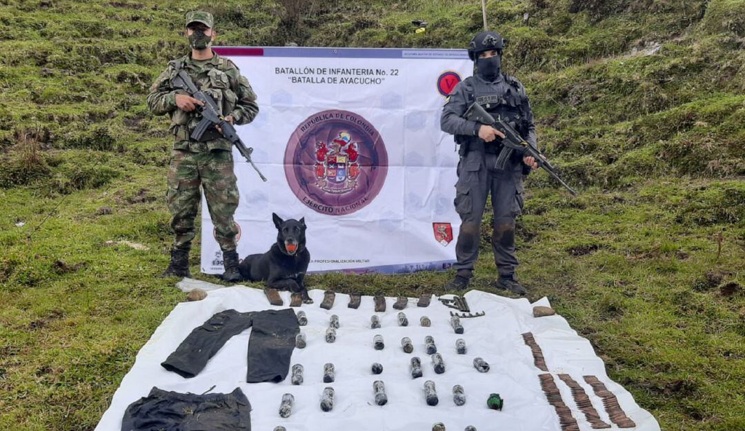 Material de guerra incautado