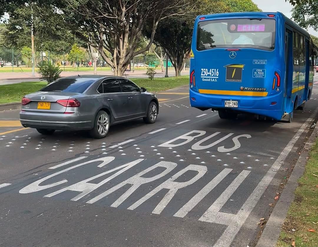 El 1 de septiembre comienza a funcionar el carril preferencial de la calle 63 en Bogotá. Foto: Secretaría de Movilidad.