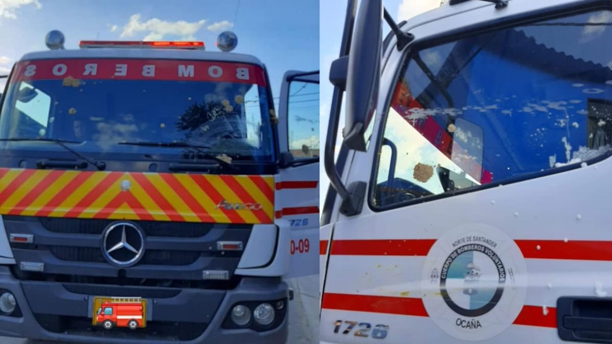 Violentan carro de bomberos en Ocaña durante celebración de carnaval