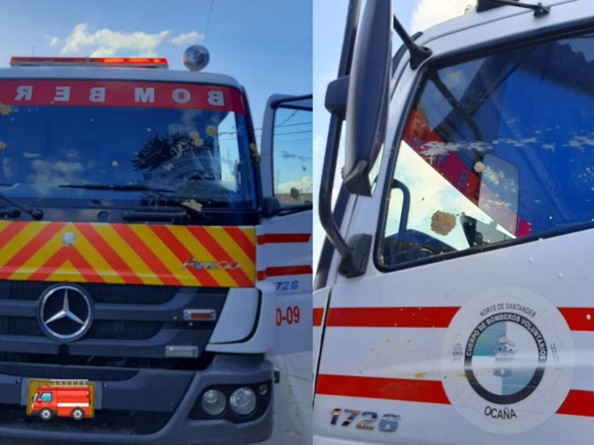 Violentan carro de bomberos en Ocaña durante celebración de carnaval