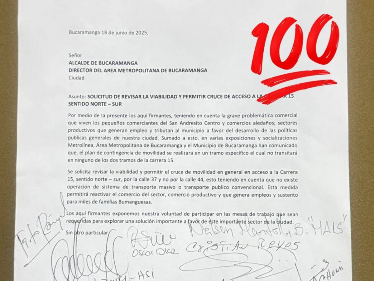 Concejales de Bucaramanga solicitan a la Alcaldía y al AMB habilitar un tramo de la carrera 15