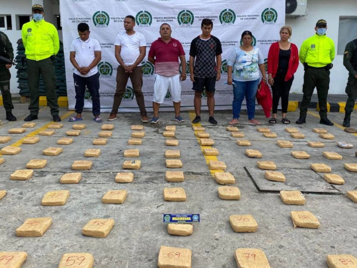 Policía incauta 145 paquetes de marihuana en Soledad, Atlántico