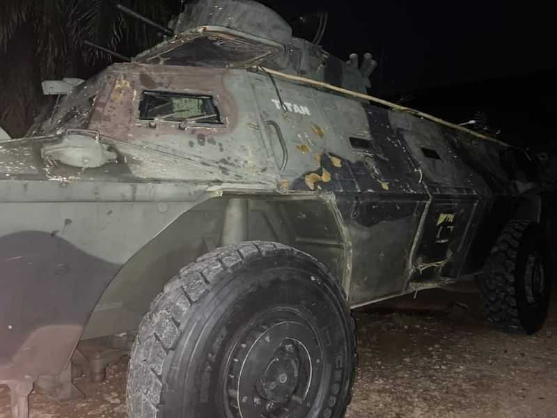 Hostigamiento a fuerzas militares.