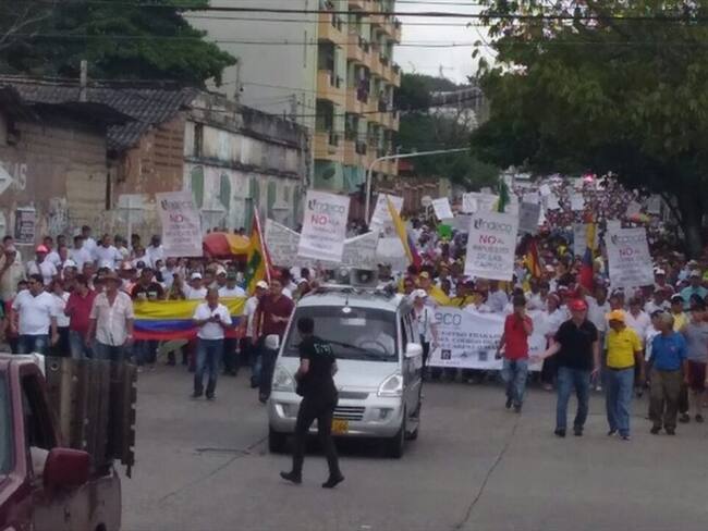 ARCHIVO/ Imagen de referencia de manifestación de comerciantes en Barranquilla. Foto: Edgar Trujillo