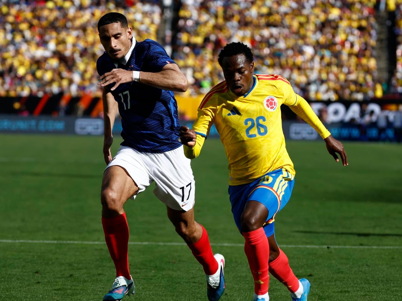 Carlos Gómez durante el juego amistoso entre Colombia y Francia / EFE.
