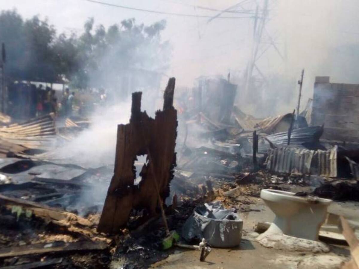 Incendió consumió cuatro viviendas en el sur de Cartagena