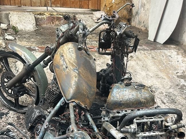 Atendieron incendio de dos motocicletas en el barrio Getsemaní de Cartagena