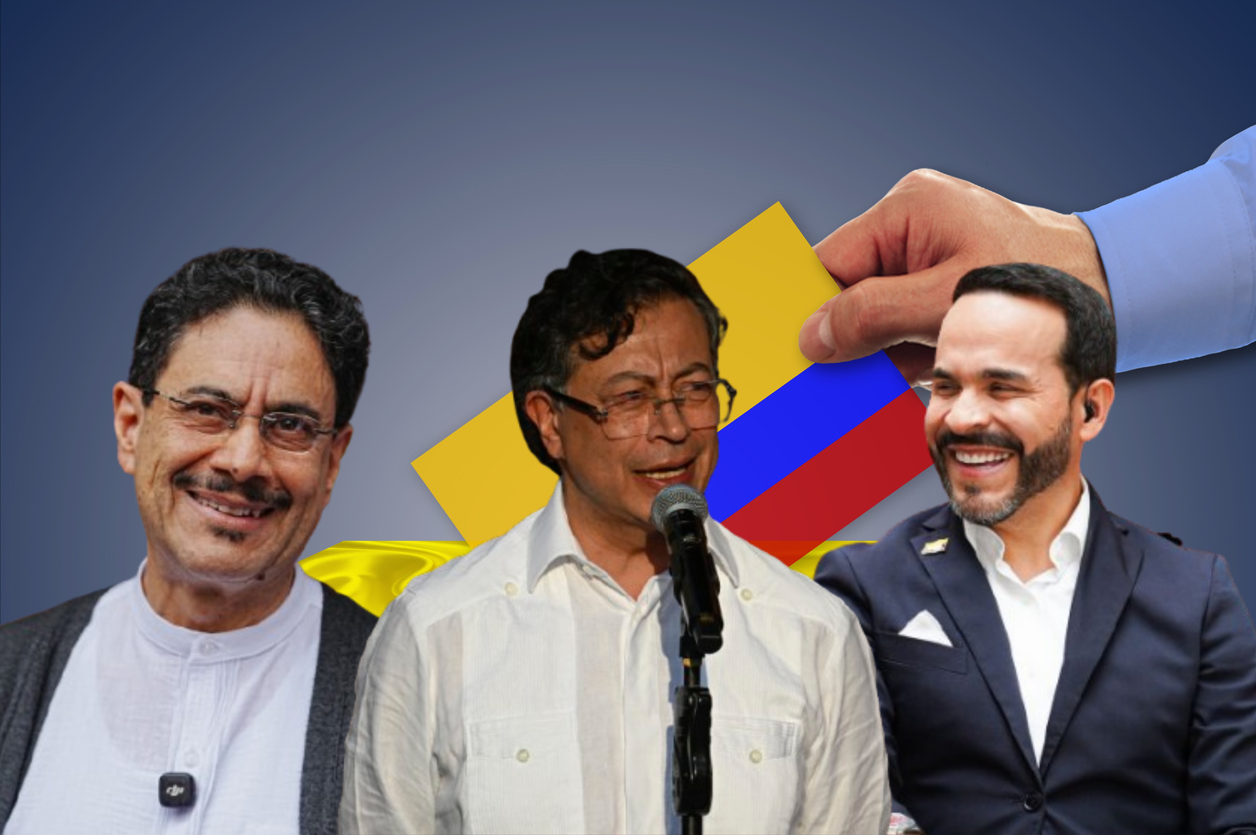 Imagen de referencia. Iván Cepeda (izquierda) - Gustavo Petro (centro) - Votación Colombia (fondo): Getty Images / Abelardo de la Espriella (derecha): Caracol Radio.