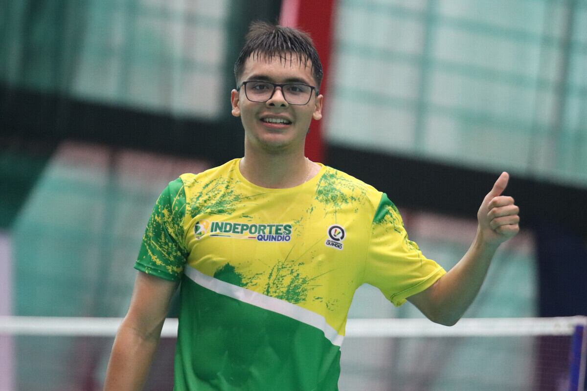 Nicolás Morales, ganó dos medallas de bronce para el Quindío en Badminton en Juegos Nacionales Juveniles Foto: Cortesía Juegos Nacionales Juveniles