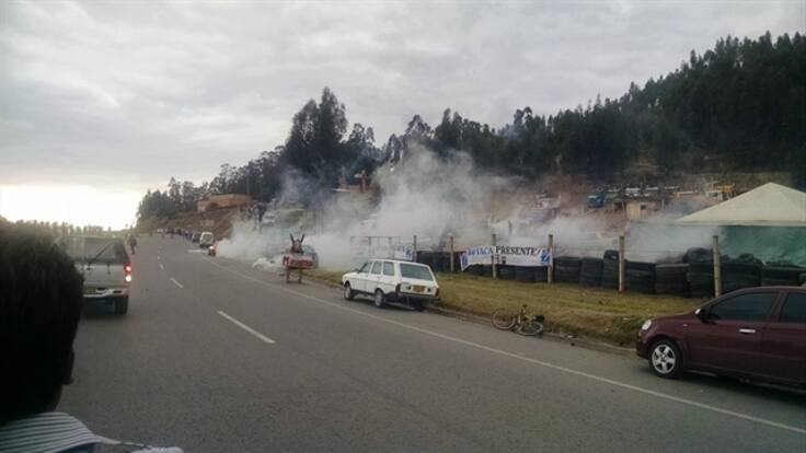 Disturbios por paro camionero en Boyacá