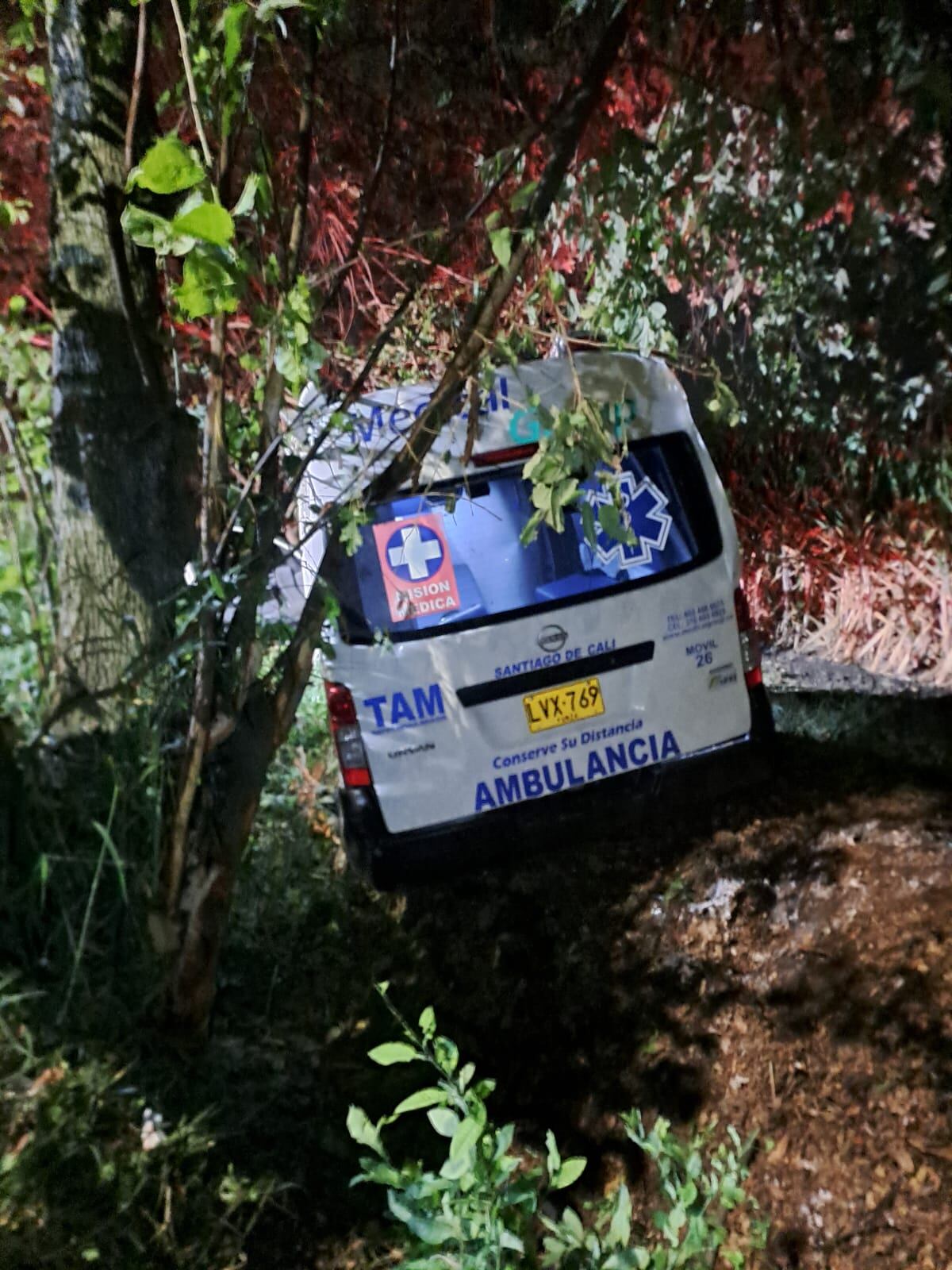 Accidente enla vía Cali - Palmira