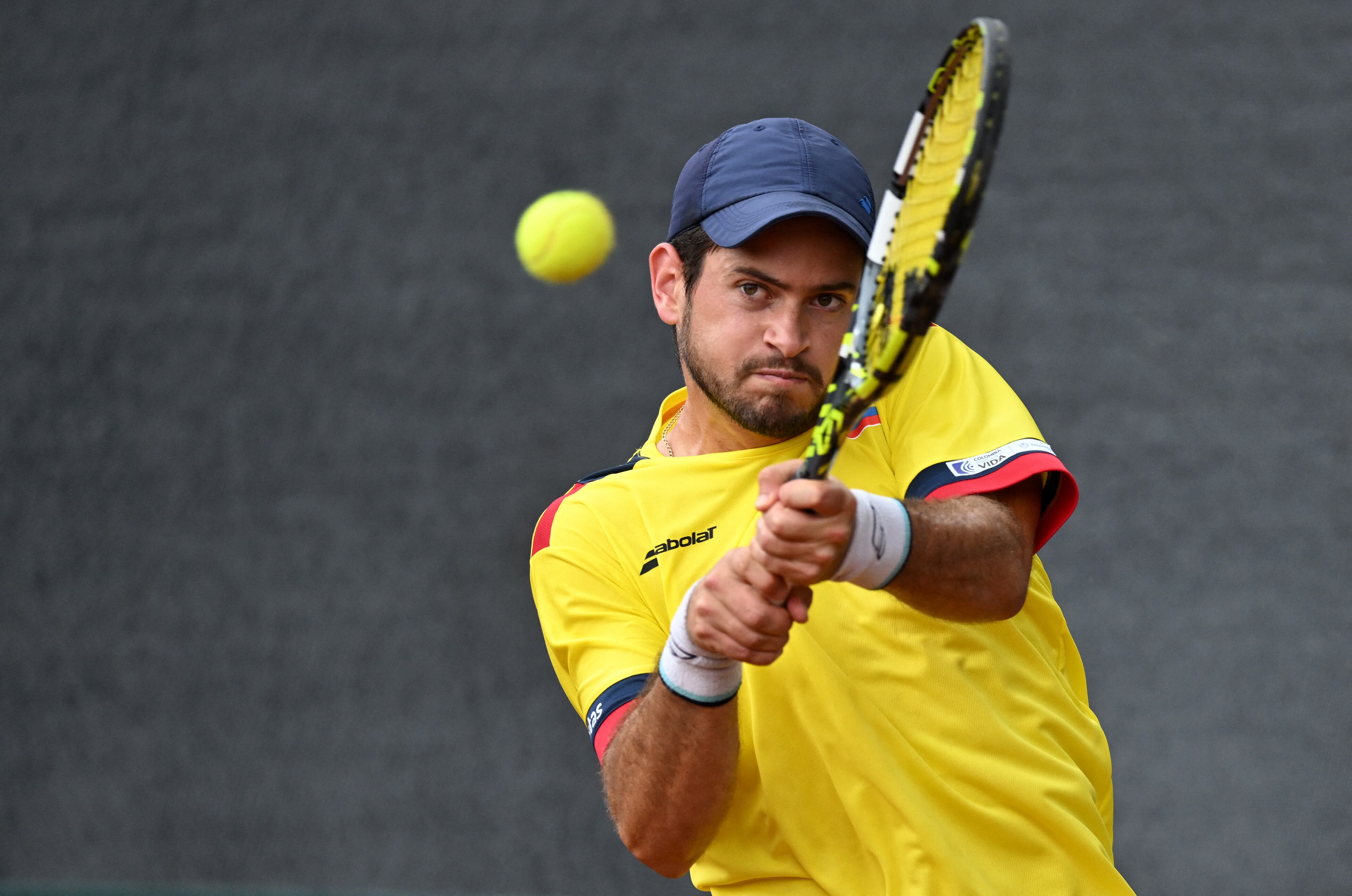 Nicolás Mejía, tenista colombiano. (Photo by RAUL ARBOLEDA/AFP via Getty Images)