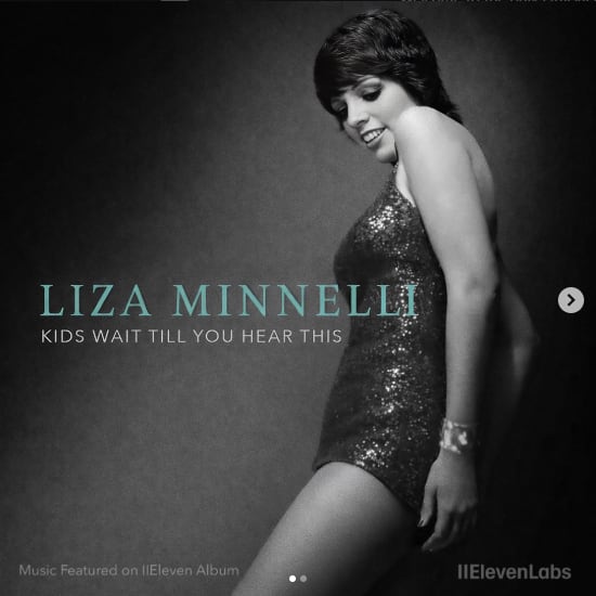 Pantallazo tomado del Instagram @officiallizaminnelli. Propiedad de ElevenLabs.