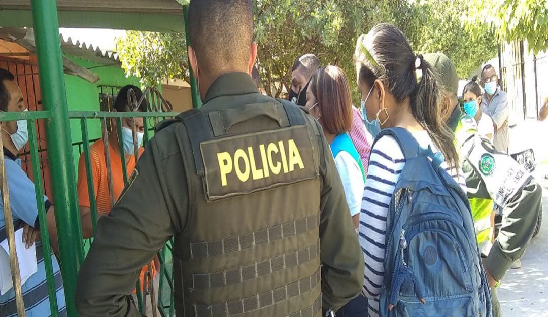 Inspección en la sede de la iglesia Berea en el corregimiento de Isabel López.