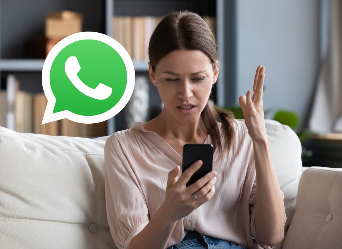 Mujer y logo de WhatsApp | Foto: GettyImages