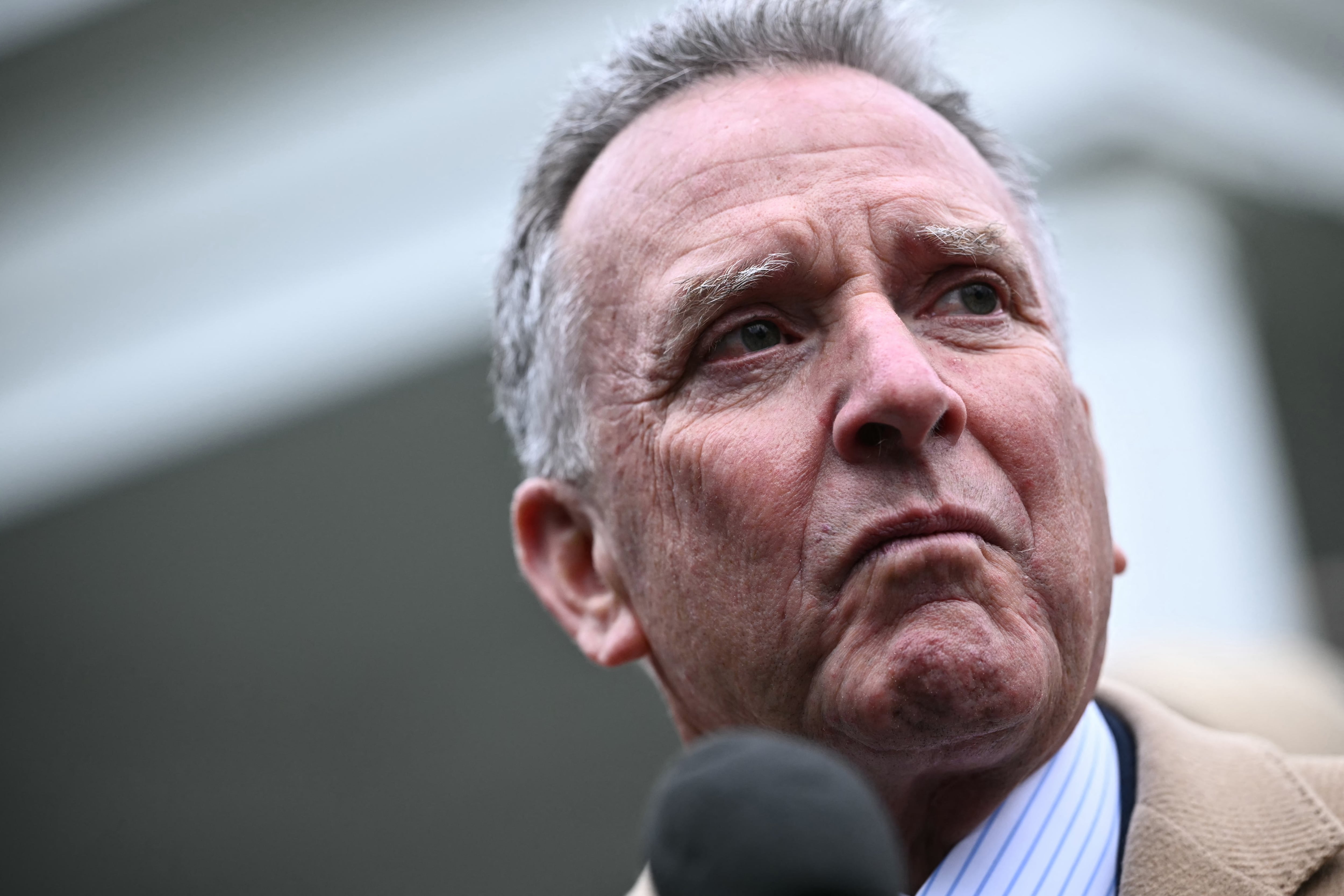 US Middle East envoy Steve Witkoff speaks to reporters outside the West Wing of the White House in Washington, DC on March 6, 2025. Witkoff praised Egypt for coming up with a new plan on Gaza, without endorsing details of the proposed alternative to Trump's calls to displace Palestinians en masse. (Photo by Mandel NGAN / AFP) (Photo by MANDEL NGAN/AFP via Getty Images)