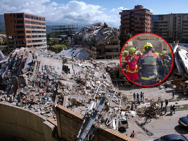 Terremoto en Venezuela y rescate de Hernán Gil. Fotos: Getty Images y Caracol Radio.