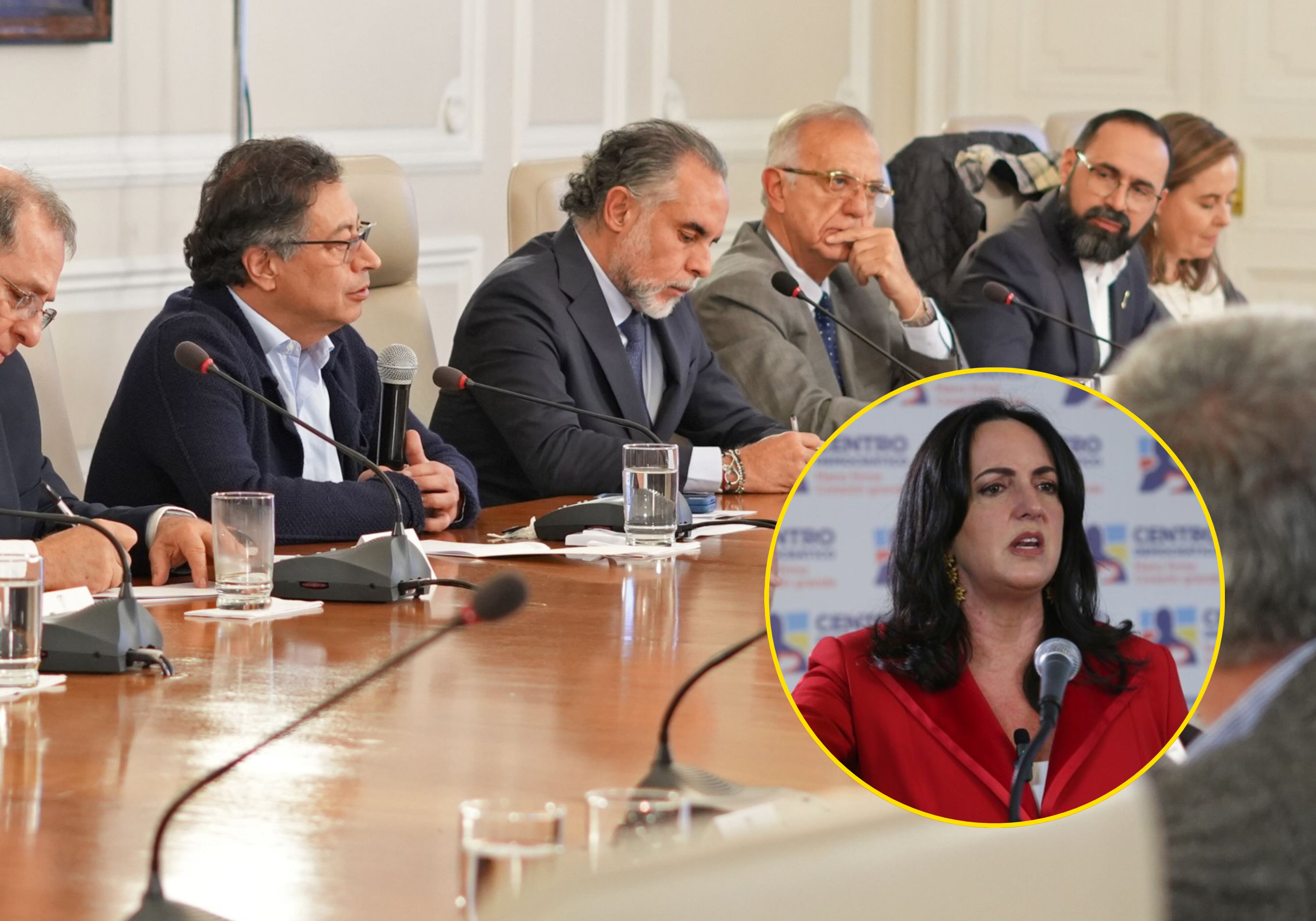 Consejo de ministro y María Fernanda Cabal. Foto: EFE/ Presidencia De Colombia / (Colprensa - Camila Díaz)