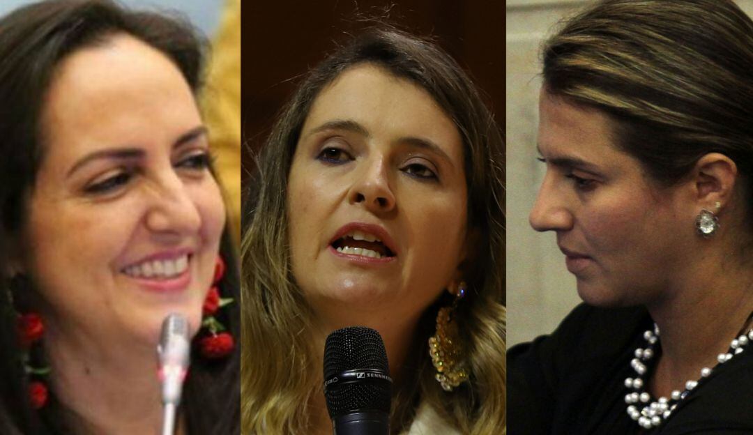 Las senadoras María Fernanda Cabal, Paloma Valencia y Paola Holguín