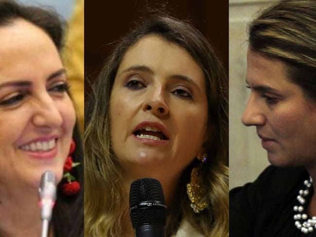 Las senadoras María Fernanda Cabal, Paloma Valencia y Paola Holguín