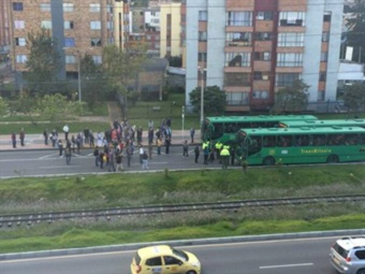 Protestas en el norte de Bogotá por falta de alimentadores de TransMilenio