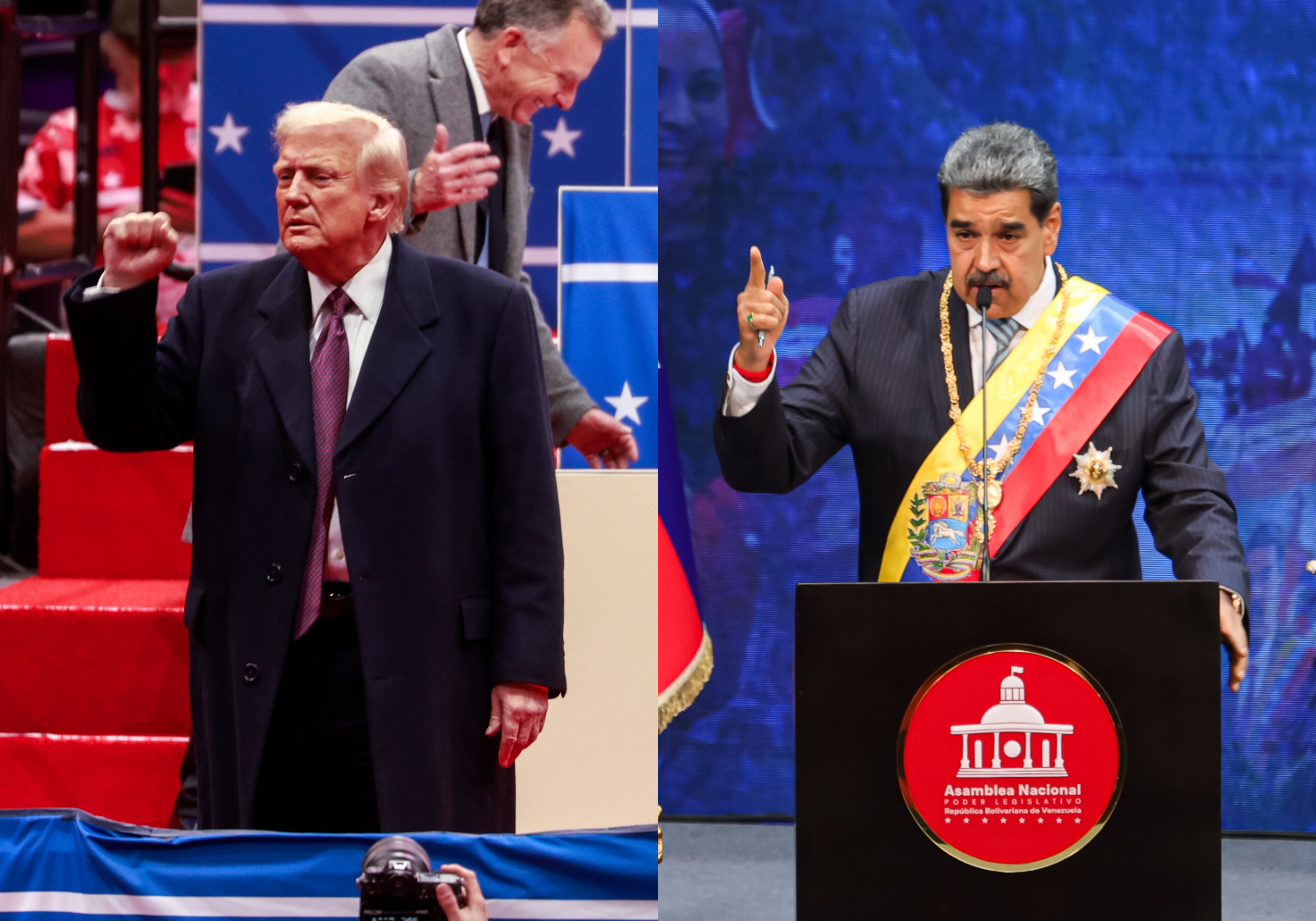 El presidente de Estados Unidos, Donald Trump (ABC/Jose Alvarado, Jr. vía Getty Images) y el presidente de Venezuela, Nicolás maduro ( Jesús Vargas/Getty Images)