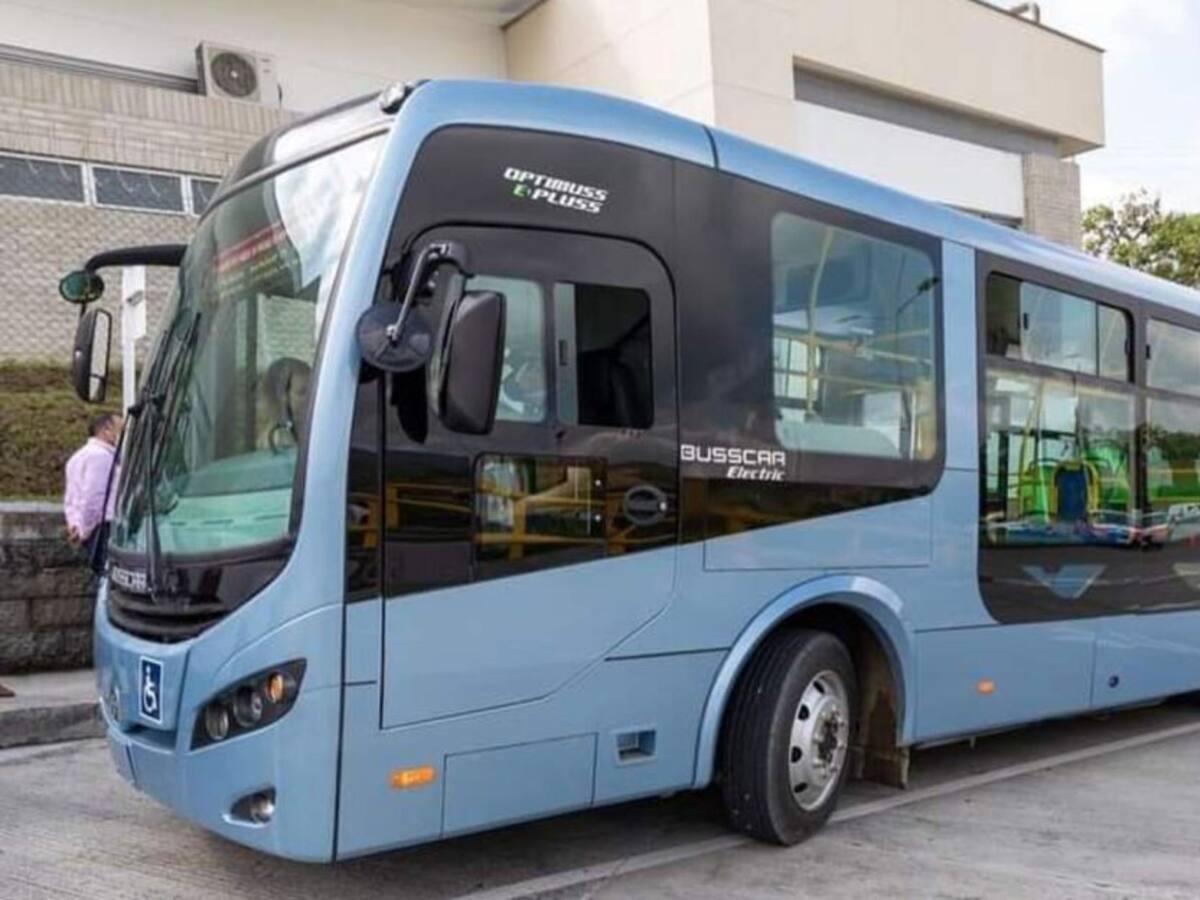 Ya circula en Pereira el primer bus 100 % eléctrico