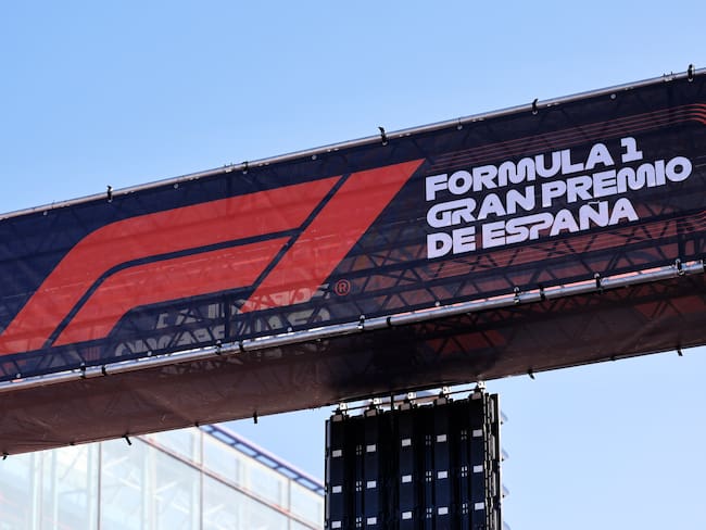 MADRID, 23/01/2024.- Vista de un cartel que anuncia el Gran Premio de España de Fórmula Uno durante la presentación del evento este martes en Ifema, Madrid. EFE/ Rodrigo Jiménez