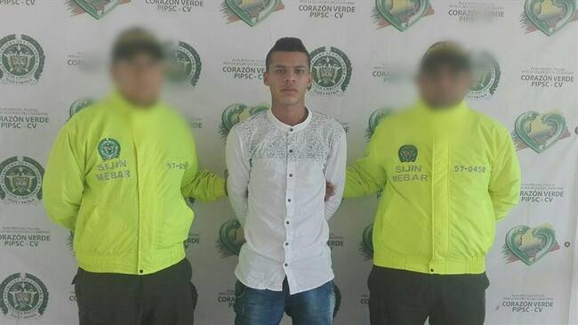 Un juez de control de garantías legalizó la captura de Azael Elías Hernández Pérez, de 20 años de edad. Foto: Policía