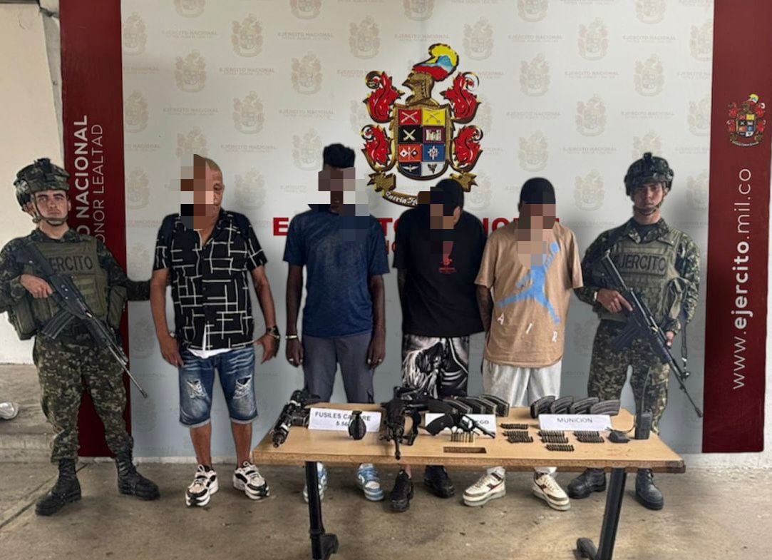 Caen cuatro guerrilleros del ELN con armas y granadas que extorsionaban en Buenaventura