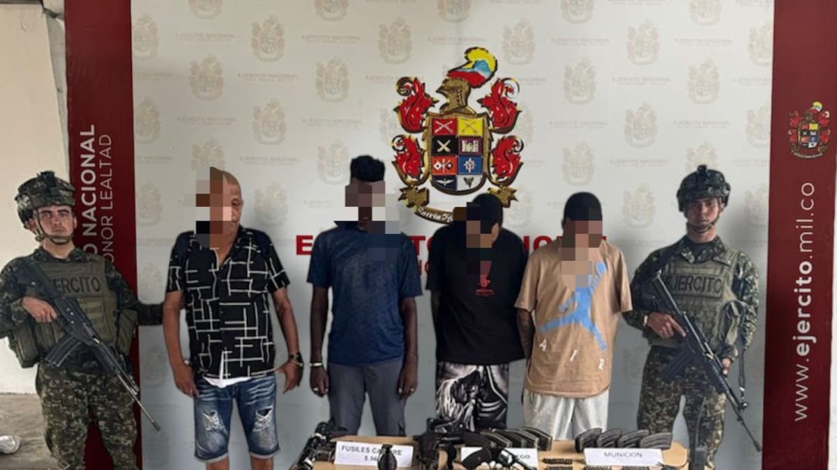 Caen cuatro guerrilleros del ELN con armas y granadas que extorsionaban en Buenaventura