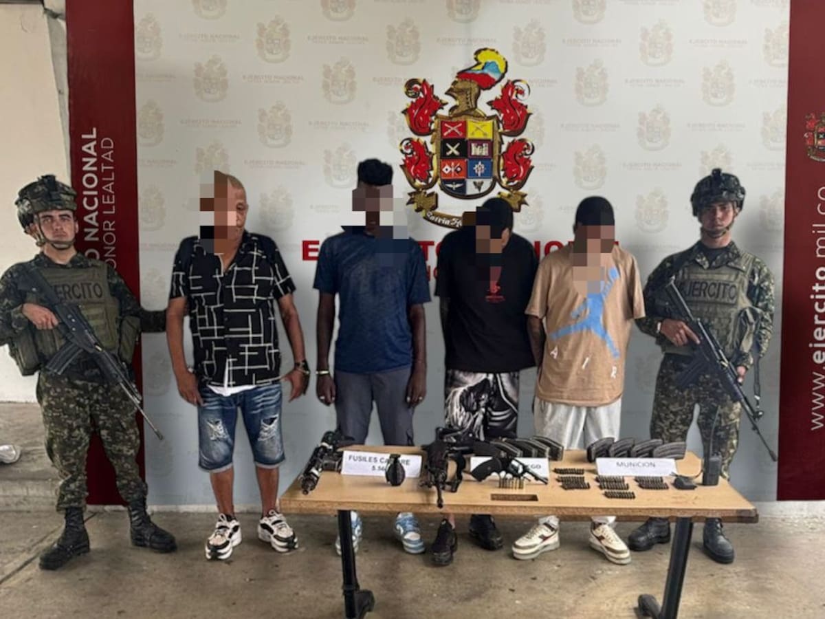 Caen cuatro guerrilleros del ELN con armas y granadas que extorsionaban en Buenaventura