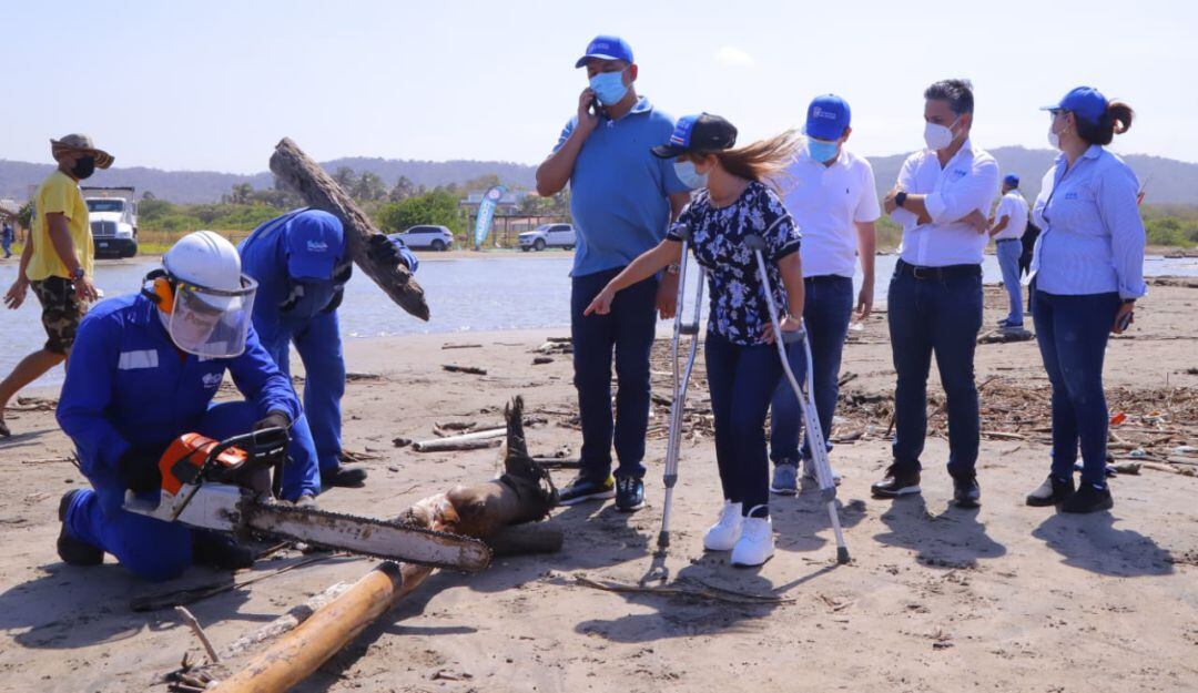 Inicio de las jornadas de limpieza en Juan de Acosta