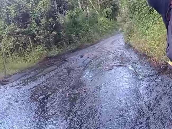 Derrame de crudo en zona rural de Toledo, Norte de Santander / Foto: Cortesía