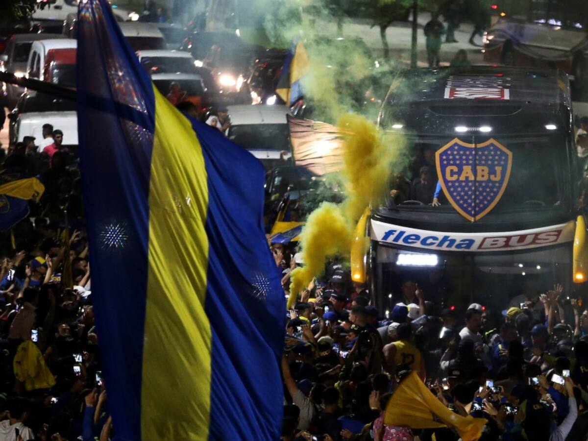 Banderazo en Buenos Aires para despedir a Boca Juniors
