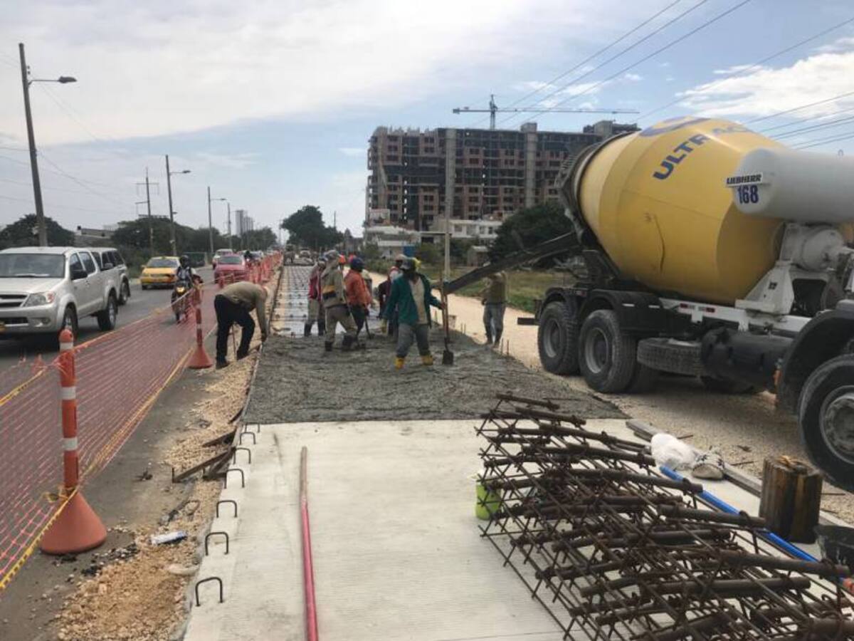 A buen ritmo pavimentación en la entrada a Cartagena por la Cordialidad