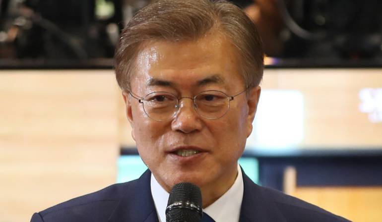 Presidente de Corea del Sur, Moon Jae-in.