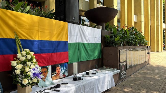 Homenaje a Mateo Pérez, periodista asesinado. Foto: Cortesía, Periodistas Antioquia