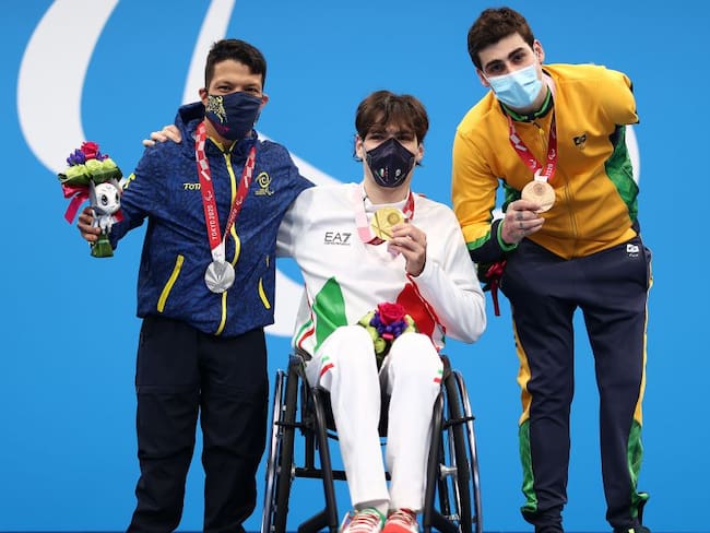 Nelson Crispín, Antonio Fantin y Talisson Henrique Glock en los Juegos Paralímpicos de Tokio 