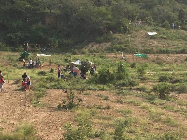 Más de 45 familias se querían adueñar de un predio privado en Combia